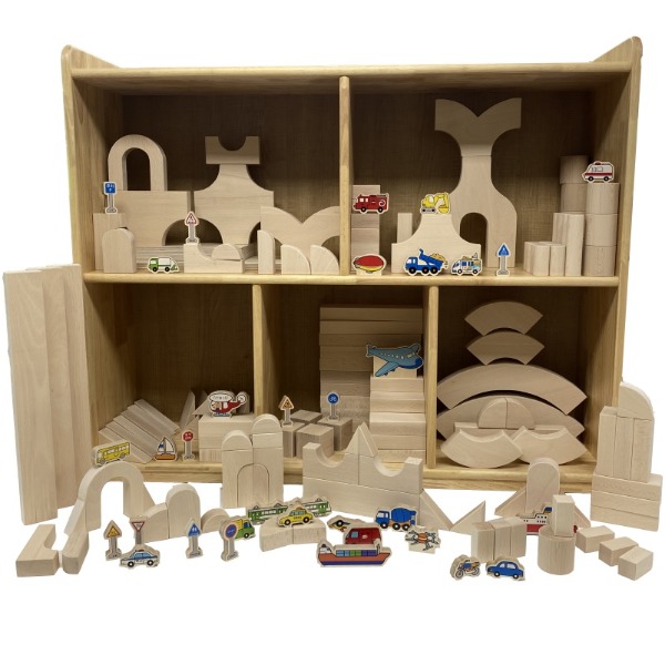 유니트블록정리장2단(고무나무)