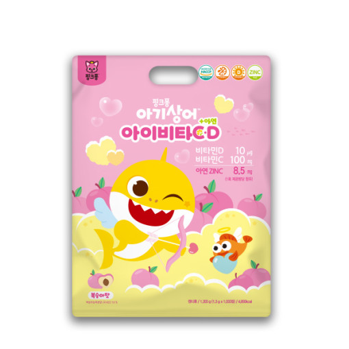 핑크퐁 아이비타C.D +아연 1000정 (복숭아맛)