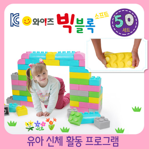 와이즈아이 소프트 빅블록 파스텔 50p