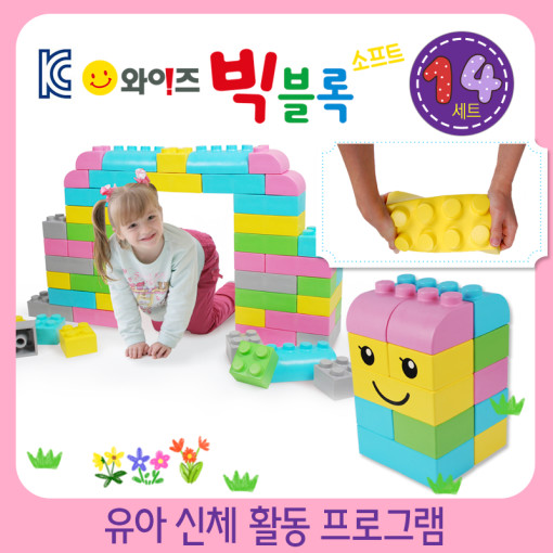 와이즈아이 소프트 빅블록 파스텔 14p