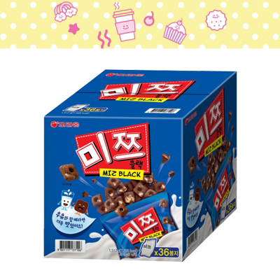오리온 미쯔 블랙 42g 36개 개별포장 초코 쿠키 간식 과자 크리스마스 선물 어린이집 유치원